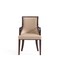 Manhattan Comfort Grand Faux Leather and Velvet Dining Armchair in Tan with Beech Wood Frame DC048AR-TN - alternate 5